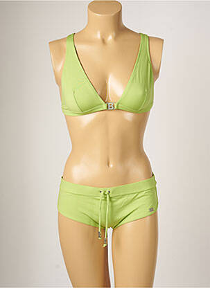 Costum de baie din două piese elasticitate top triunghiuri verde BANANA MOON femeie