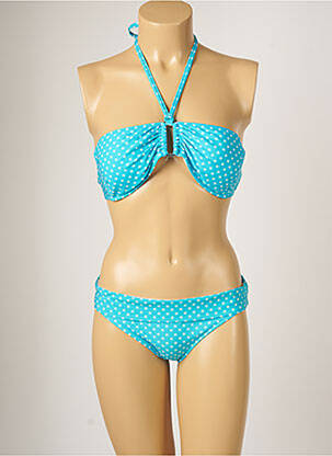 Costum de baie din două piese elasticitate top sutien modelat albastru BANANA MOON femeie