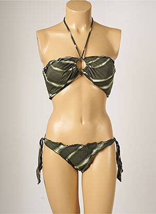 Costum de baie din două piese elasticitate top sutien modelat verde BANANA MOON femeie