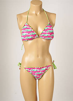 Costum de baie din două piese elasticitate top sutien modelat roz BANANA MOON femeie
