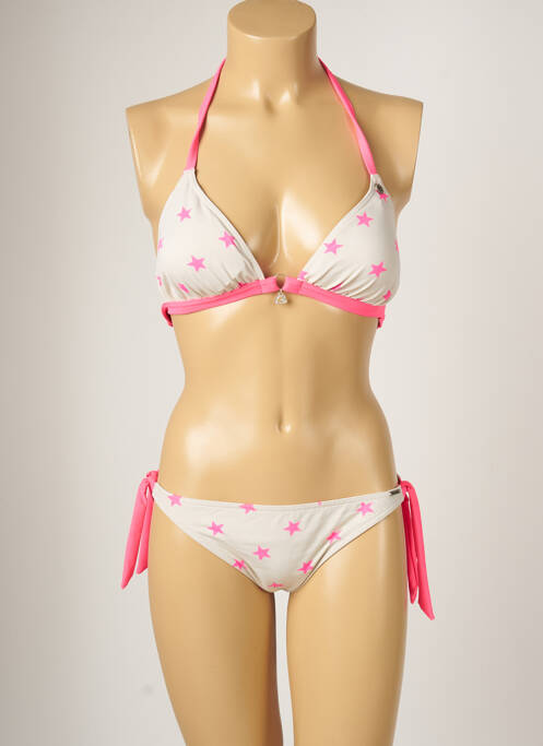 Costum de baie din două piese elasticitate top sutien modelat gri BANANA MOON femme