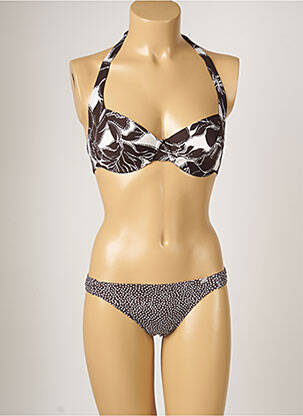 Costum de baie din două piese elasticitate maro BANANA MOON femeie