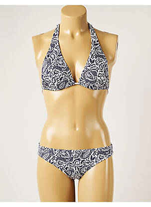 Costum de baie din două piese elasticitate top triunghiuri albastru BANANA MOON femeie