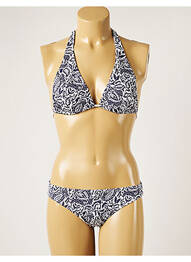 Costum de baie din două piese elasticitate top triunghiuri albastru BANANA MOON femme
