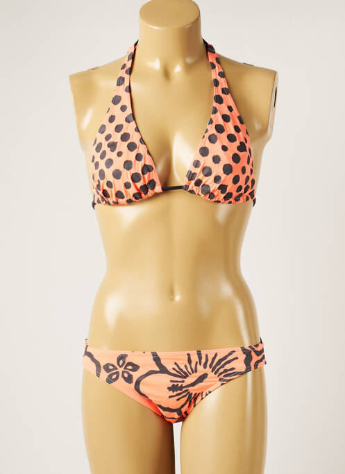 Costum de baie din două piese elasticitate top triunghiuri portocaliu BANANA MOON femme