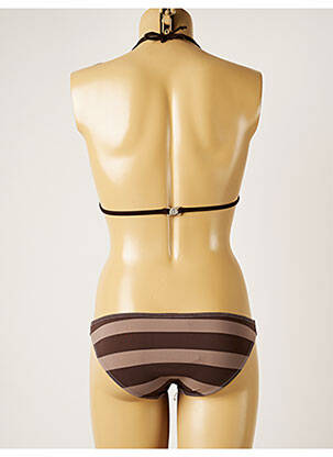 Costum de baie din două piese elasticitate top triunghiuri maro BANANA MOON femeie
