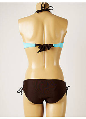 Costum de baie din două piese elasticitate top bentiță maro BANANA MOON femeie