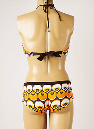 Costum de baie din două piese elasticitate top bentiță portocalie BANANA MOON femeie