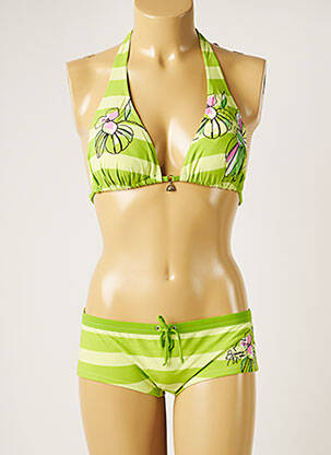 Costum de baie din două piese elasticitate sutien cu susținere înaltă și burete detașabil verde BANANA MOON femeie