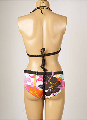 Costum de baie din două piese elasticitate top triunghiuri roz BANANA MOON femeie