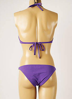 Costum de baie din două piese elasticitate top triunghiuri violet BANANA MOON femeie