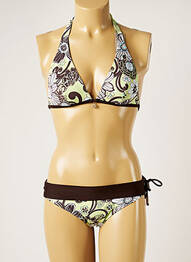 Costum de baie din două piese elasticitate top triunghiuri verde BANANA MOON femeie