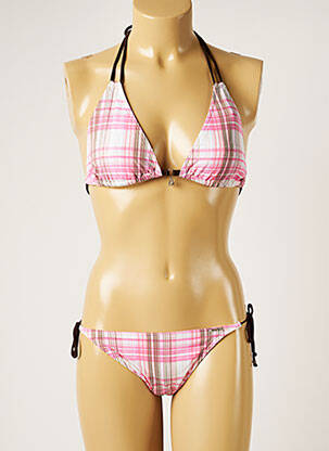 Costum de baie din două piese elasticitate top triunghiuri roz BANANA MOON femeie
