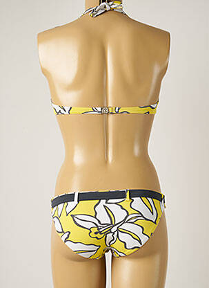 Costum de baie din două piese elasticitate sutien cupe întregi cu decolteu înalt galben BANANA MOON femeie