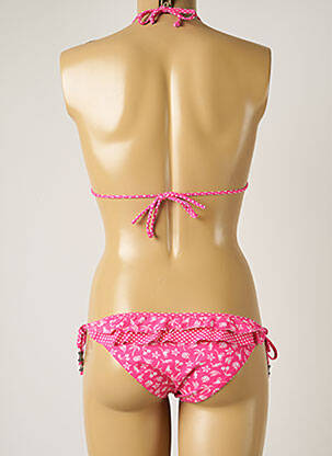 Costum de baie din două piese elasticitate top triunghiuri roz BANANA MOON femeie