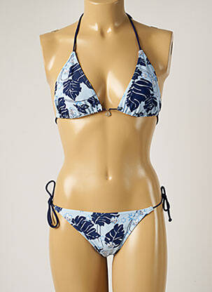 Costum de baie din două piese elasticitate top triunghiuri albastru BANANA MOON femeie
