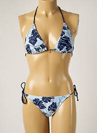 Costum de baie din două piese elasticitate top triunghiuri albastru BANANA MOON femme