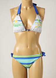 Costum de baie din două piese elasticitate top triunghiuri albastru BANANA MOON femme