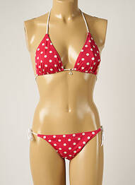 Costum de baie din două piese elasticitate top triunghiuri roz BANANA MOON femeie