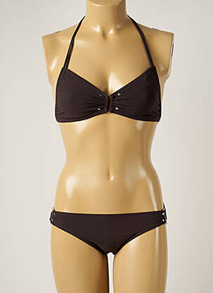 Costum de baie din două piese elasticitate top triunghiuri maro BANANA MOON femeie