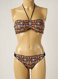 Costum de baie din două piese elasticitate top bentiță negru BANANA MOON femme
