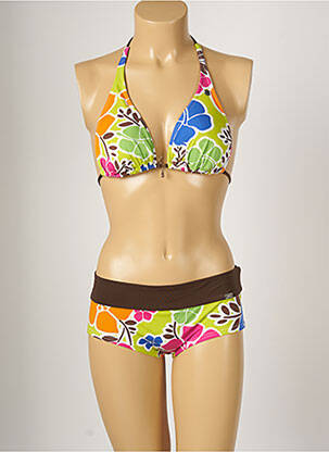 Costum de baie din două piese elasticitate top sutien modelat verde BANANA MOON femeie