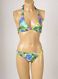 Costum de baie din două piese elasticitate verde BANANA MOON femme