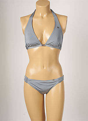 Costum de baie din două piese elasticitate top triunghiuri gri BANANA MOON femeie