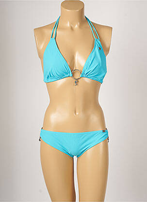 Costum de baie din două piese elasticitate top triunghiuri albastru BANANA MOON femeie