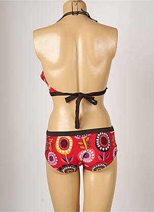 Costum de baie din două piese elasticitate sutien cupe întregi cu decolteu înalt roșu BANANA MOON femme