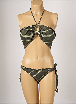 Costum de baie din două piese elasticitate top sutien modelat verde BANANA MOON femeie
