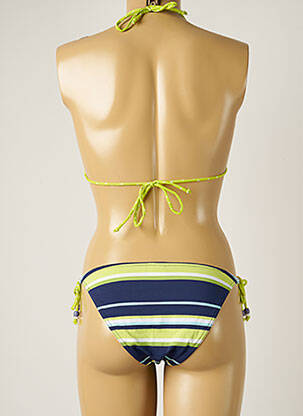 Costum de baie din două piese elasticitate sutien balconet cu decolteu înalt albastru BANANA MOON femeie