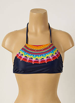 Sutien de costum de baie elasticitate sutien cupe întregi cu decolteu înalt albastru BANANA MOON femeie