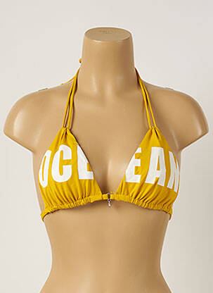 Sutien de costum de baie elasticitate top triunghiuri galben BANANA MOON femeie
