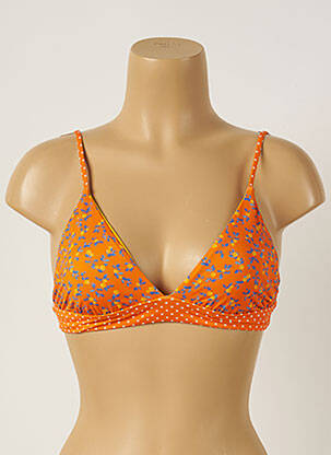 Sutien de costum de baie elasticitate top triunghiuri portocalie BANANA MOON femeie