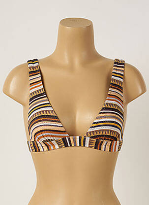 Sutien de costum de baie elasticitate top triunghiuri maro BANANA MOON femeie