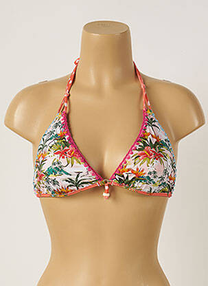 Sutien de costum de baie elasticitate top triunghiuri portocalie BANANA MOON femeie