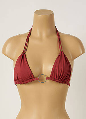 Sutien de costum de baie elasticitate top triunghiuri maro BANANA MOON femeie