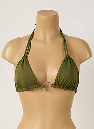 Sutien de costum de baie elasticitate top triunghiuri bej BANANA MOON femeie