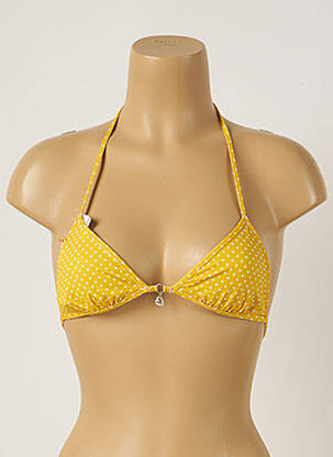 Sutien de costum de baie elasticitate top triunghiuri galben BANANA MOON femeie