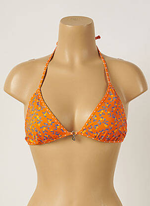 Sutien de costum de baie elasticitate top triunghiuri portocalie BANANA MOON femeie