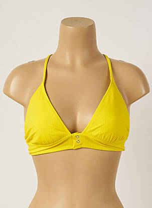 Sutien de costum de baie elasticitate top triunghiuri galben BANANA MOON femeie