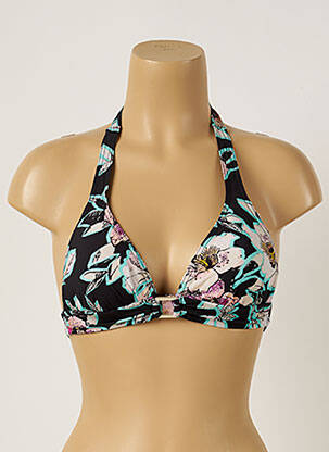 Sutien de costum de baie elasticitate top triunghiuri negru LIVIA femeie