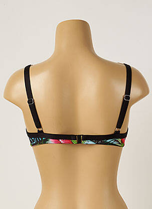Sutien de costum de baie elasticitate sutien cupe întregi cu decolteu înalt negru LIVIA femeie