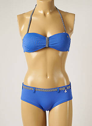 Costum de baie din două piese elasticitate top sutien modelat albastru BANANA MOON femeie
