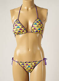 Costum de baie din două piese elasticitate top sutien modelat galben BANANA MOON femme