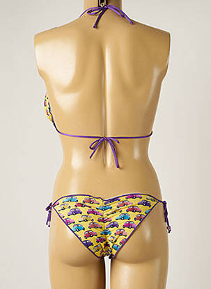 Costum de baie din două piese elasticitate top sutien modelat galben BANANA MOON femeie