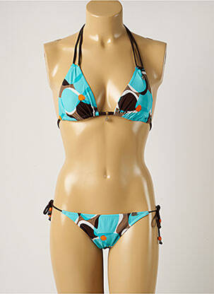 Costum de baie din două piese elasticitate top triunghiuri albastru BANANA MOON femeie