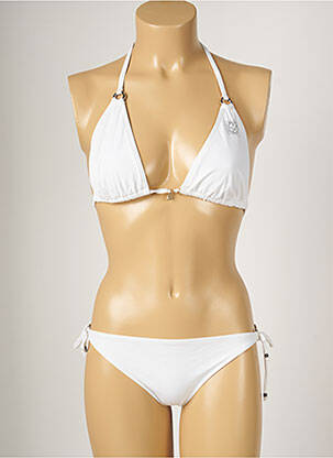 Costum de baie din două piese elasticitate top triunghiuri alb BANANA MOON femeie