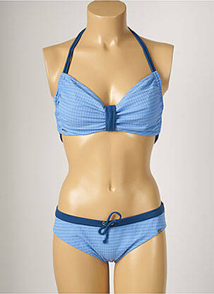 Costum de baie din două piese elasticitate top triunghiuri albastru BANANA MOON femeie